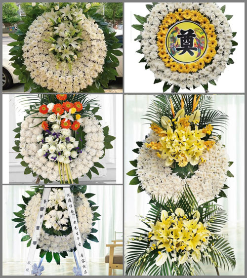 山东济宁鱼台县张黄镇东张村花圈速递